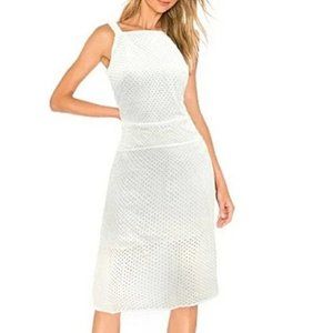 NWT Line & Dot Spring Life Apron Dress Eyelet Criss Cross Back Size XS NEW